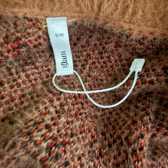 Glam Leopard Print Button Down Cardigan in Brown and Black Size S/M - Picture 3 of 4